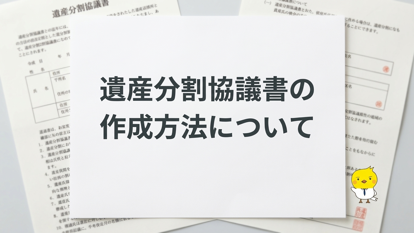 遺産分割協議書の作成方法について